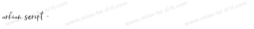 arbian script字体转换